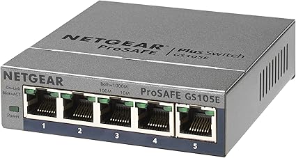 【正規品】 ネットギア NETGEAR スイッチングハブ 5ポート 1G 金属筐体 静音ファンレス リミテッドライフタイムハードウェア保証 アンマネージプラス GS105E-200JPS