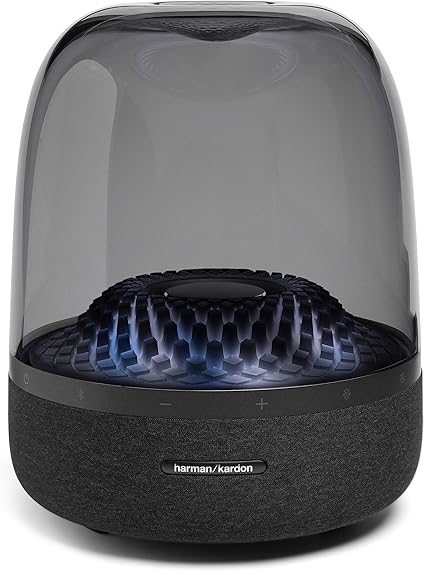 Harman Kardon AURA STUDIO 4 Wireless Bluetoothスピーカー/アンビエントライティング/サブウファー内蔵/マルチポイント/電源ケーブル駆動/3.5mmアナログ入力搭載/リサイクル素材使用/ブラック/HKAURAS4BLKJN