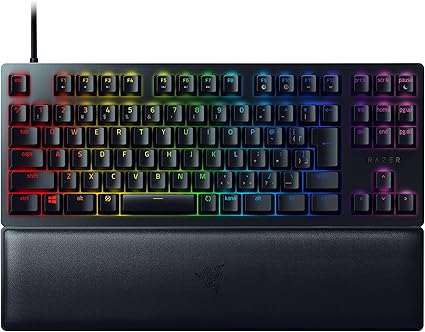 Razer(レイザー) ゲーミングキーボード Huntsman V2 Tenkeyless JP Linear Optical Switch 日本語 JP配列 オプティカルスイッチ リニア触感 テンキーレス ダブルショット PBT キーキャップ リストレスト Chroma RGB 【日本正規代理店保証品】 RZ03-03941000-R3J1 Black