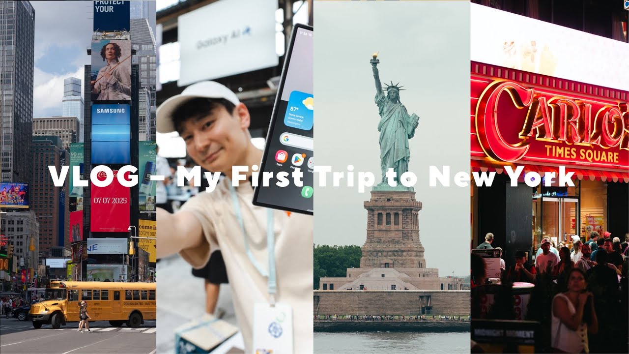 VLOG - YouTuberたちと4日間のニューヨーク街歩き / Galaxy Unpacked動画の舞台裏