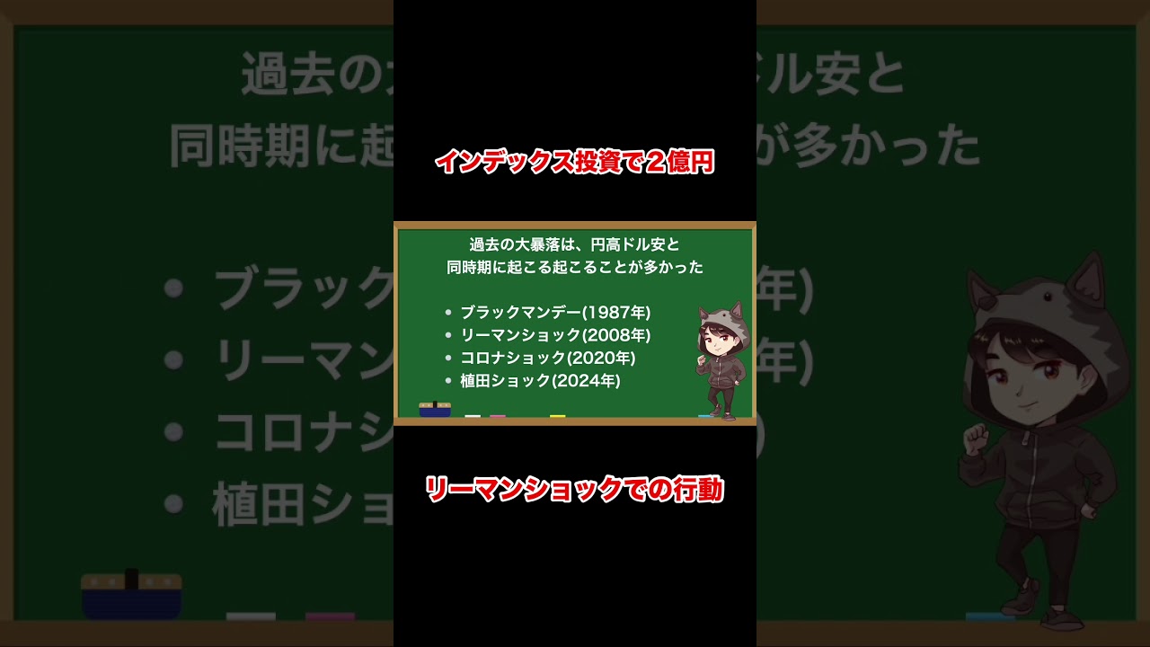 2億円インデックス投資ブロガーがリーマンショックで取った行動とは #shorts