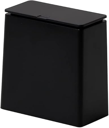 ideaco(イデアコ) ゴミ箱 フタ付き ブラック 1.4L TUBELOR mini flap(チューブラー ミニフラップ)
