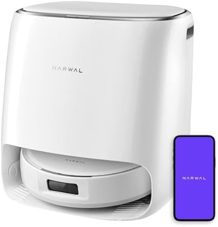 Narwal(ナーワル) Freo Proロボット掃除機 吸引・水拭き両用 10,000Pa強力吸引力 デュアルフロー絡まりゼロ お手入れ不要 最大向下圧力12Nモップパッド dirtsense2.0 正確な障害物回避 カーペットにもスマート対応 オールインワンベースステーション 本体自動ゴミ収集 乾湿両用 静音設計 高精度マッピング アプリ対応 音声・Siri対応 1年メーカー保証