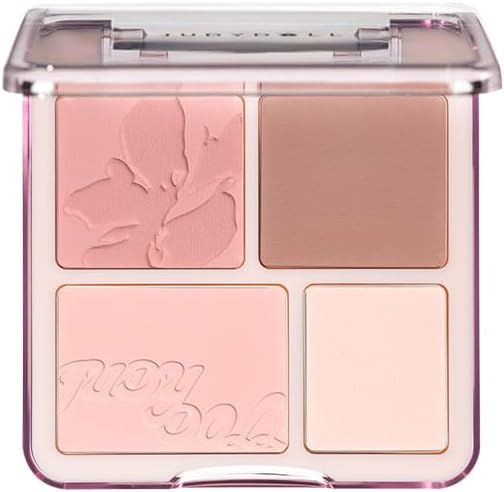 日本公式 JUDYDOLL わがままチークハイライター 中国コスメ チークパレット マットハイライト マルチパレット (05 めろ顔ロゼムース, 9g)