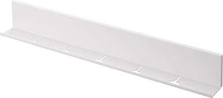 山崎実業(Yamazaki) 【 石こうボードピンセット・木ネジ 付属 】 石こうボード壁対応 タブレット & ブック棚 ホワイト 約W60×D6×H8cm タワー tower リビング ベッドルーム リモコン収納 タブレットPC収納 2196