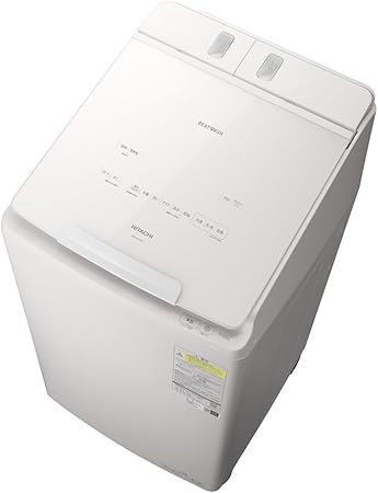 日立 タテ型洗濯乾燥機 洗濯10kg 乾燥5.5kg ホワイト ビートウォッシュ BW-DX100K W AIお洗濯 液体洗剤・柔軟剤 自動投入