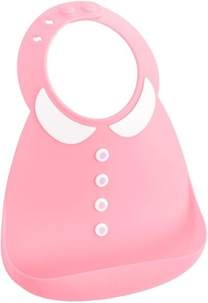 メイクマイデイ 油が落ちるシリコンビブ【日本正規品】食洗機で洗える シリコン100%のやわらかビブ 6ヵ月~3歳 BB121 ガーリーピンク