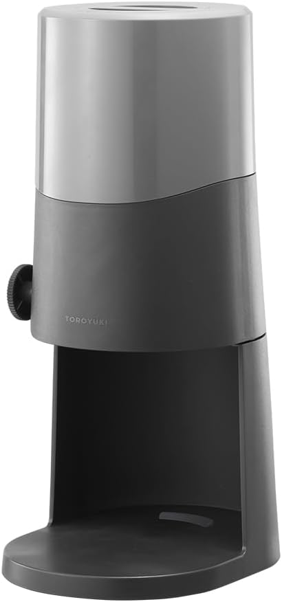 【2025年モデル コンパクト収納】 ドウシシャ かき氷器 電動 ふわふわ とろ雪 刃の高さ調節機能付 製氷カップ2個付(Mサイズ) レシピ付 ブラック