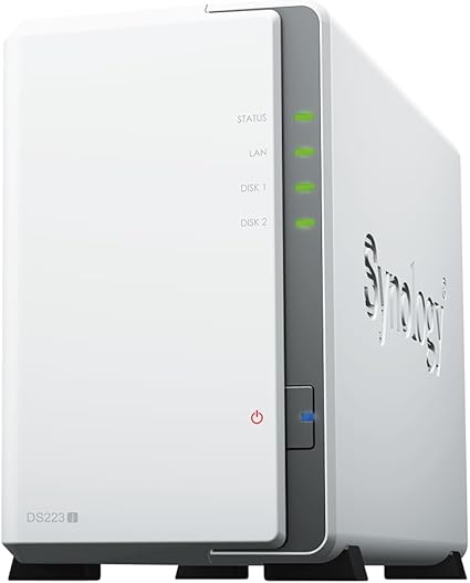 Synology NASキット 2ベイ DS223j クアッドコアCPU搭載 1GBメモリ搭載 ライトユーザー向け 国内正規代理店フィールドレイク取扱品 電話サポート対応品 DiskStation