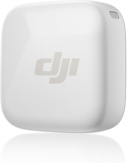 DJI Mic Miniトランスミッター(アークティックホワイト) ワイヤレスマイク ピンマイク 超軽量 オーディオ DJI OsmoAudio ノイズキャンセリング カメラ/iPhone/Android用ワイヤレスマイク Vlog撮影 ストリーミング