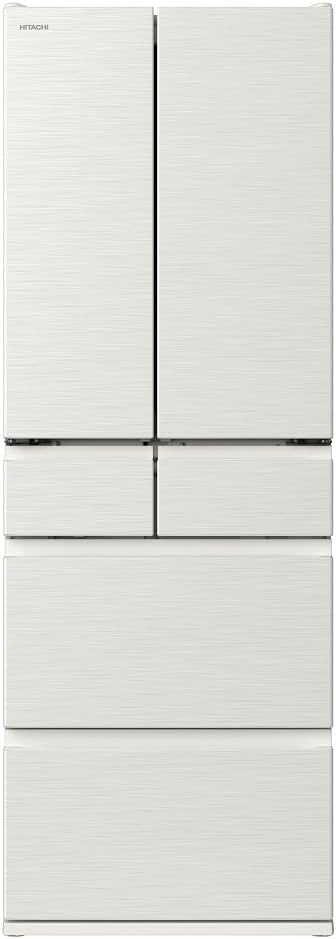 日立 冷蔵庫 幅65cm 540L R-H54W W ピュアホワイト 6ドア フレンチドア 日本製 大容量 まるごとチルド