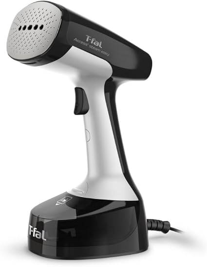 【Amazon.co.jp限定】 ティファール 衣類スチーマー 軽量なのにパワフル連続スチーム かけたままシワ伸ばし専用タイプ 「アクセススチーム イージー ブラック&ホワイト」脱臭 除菌 スチームアイロン DT7132J0