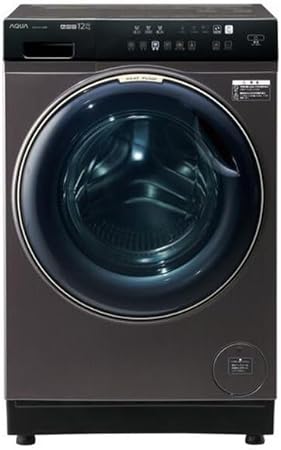 ドラム式洗濯乾燥機 洗濯12kg 乾燥6kg ヒートポンプ乾燥 左開き シルキーブラック アクア AQW-DX12R-L-K