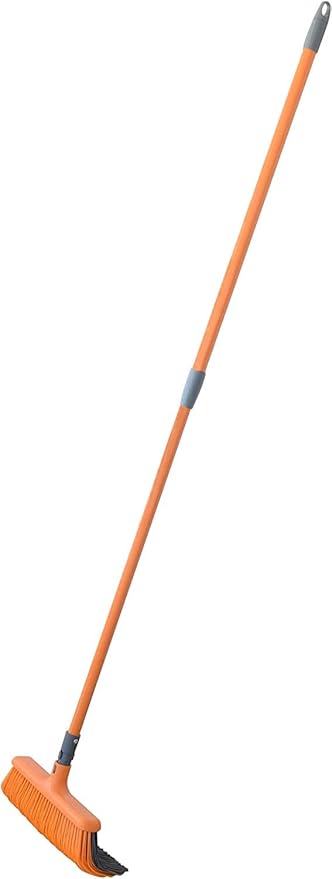 高儀(Takagi) マジカR(ル)ホーキ【2種類の毛&R形状】【全長約96~157cm伸縮式】【コンパクト収納】 マジカルほうき 芝生 ほうき 熊手 レーキ 落ち葉集め 玄関 ベランダ ガレージ掃除