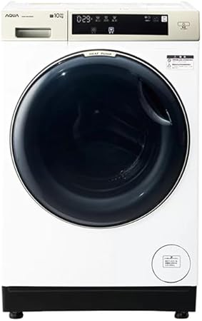 ドラム式洗濯乾燥機 洗濯10.0kg 乾燥5.0kg ヒートポンプ乾燥 左開き ホワイト アクア AQW-DM10R-L-W