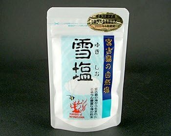 海水の成分をにがりごと結晶化させたミネラル数世界一の沖縄県宮古島の自然塩『雪塩』120g【パラダイスプラン】