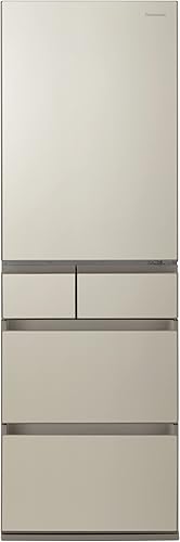 パナソニック 冷蔵庫 幅60cm 450L サテンゴールド NR-E459PX-N 5ドア 右開き ナノイー X