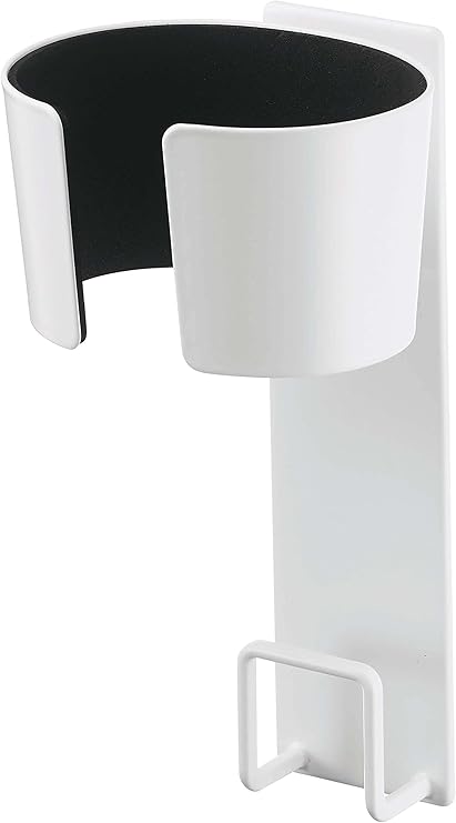 山崎実業(Yamazaki) マグネット ドライヤーホルダー ホワイト 約W10XD10.5XH20cm タワー コードもスッキリ収まる 5391