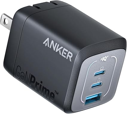 Anker Prime Wall Charger (67W, 3 ports, GaN) (ブラック)