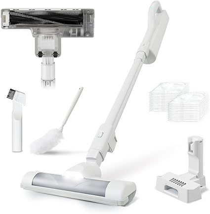 【紙パック式】アイリスオーヤマ コードレス掃除機 お手入れ不要 ゴミ捨て簡単 超軽量1.1㎏ 強力吸引 MagiCaleena【Amazon.co.jp限定】