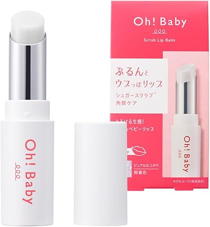 ハウスオブローゼ Oh!Baby スクラブリップバーム 無色 バニラミントの香り シュガースクラブ 角質オフ 保湿パック 4g