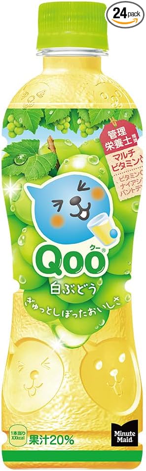 コカ・コーラ ミニッツ メイド Qoo 白ぶどう 425mlPET ×24本