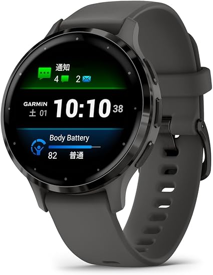 GARMIN(ガーミン) Venu 3 / 3S 2サイズ 7カラー展開 AMOLED(有機EL)ディスプレイ搭載 Suica対応/心拍センサー/ストレスレベル・睡眠時間測定/iOS・アンドロイド対応 / 14日間のバッテリー持続時間(Venu3)10日間(Venu3S)/ スマートウォッチ【日本正規品】心電図(ECG)アプリ対応モデル