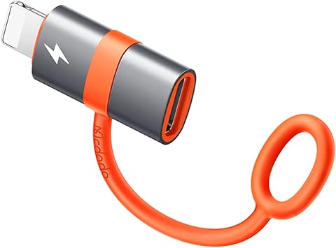 Mcdodo Type C to ライトニング 変換アダプタ 36W PD急速充電 PDチップ搭載 iOS USB Cアダプタ 高速データ転送(ノートPC間のみ対応) USB-C i-Phone 変換コネクタ アルミ合金外装 シリコンバンド設計 タイプCからiOS変換コネクタi-Phone 14 Pro/13/12・i-Pad・Air-Podsなどi-OS機器対応