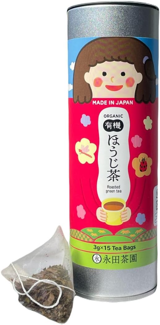永田茶園 みんなのお茶 ほうじ茶 ティーバッグ (3g×15P) 国産有機茶100% オーガニック 無農薬 ティーパック 京都・宇治 有機栽培茶100% (1)