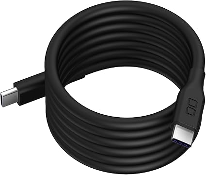 CIO 柔らかいスパイラルシリコンケーブル CtoC (Type-C/USB-C) 急速充電 磁石 マグネット吸着 充電ケーブル PD 240W データ転送 480Mbps 形状記憶 絡まりにくい (1m, 01:ブラック)