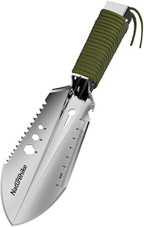 Naturehike公式ショップ 多機能シャベル 園芸 スコップ アウトドア キャンプ用品 ノコギリ/栓抜き/穴掘り/レンチ/定規など ガーデニング 屋外 携帯 車載 緊急ツール 災害対策 収納バック付き (鋼)