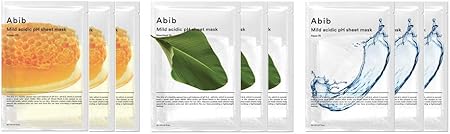 【ABIB】MILD ACIDIC pH SHEET MASK 【アビブ】弱酸性pHシートマスク 3種類・各3枚ずつのお試しセット(日本国内発送)(並行輸入品)