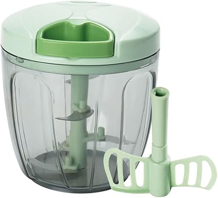 JOKINECO みじん切り器 フードチョッパー 大容量 900ml 5枚刃 幅約12.5×高さ約14.5㎝ ふたも洗える 泡立てのパーツ付き