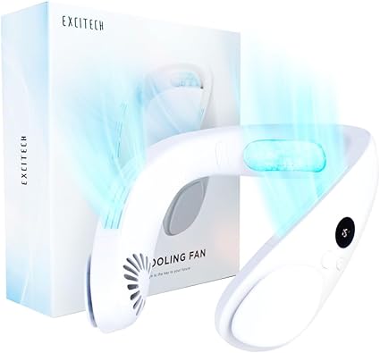 Excitech 【-15℃ 瞬間 冷却プレート】 ネッククーラー 4400mAh 冷却プレート ネックファン 首掛け扇風機 羽根なし 携帯扇風機 大風量 超軽量 静音 プレゼント