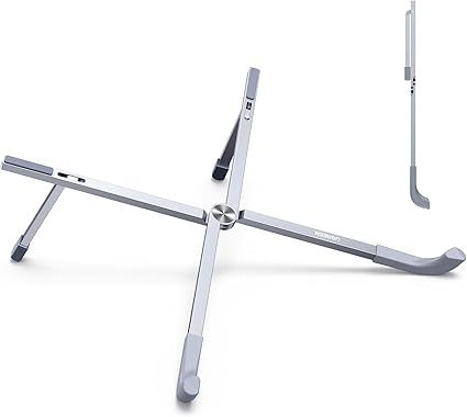 UGREEN ノートパソコンスタンド 超コンパクト 折りたたみ式 ポータブル ラップトップスタンド 7.9-17.3インチ対応 アルミ合金素材 シリコン滑り止め