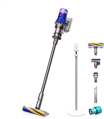 Dyson(ダイソン) コードレス掃除機 Dyson V12 Detect Slim Fluffy Plus スティック ハンディクリーナー サイクロン 充電スタンド (SV20 FF HEPA A) 【Amazon.co.jp限定】 【レーザーが微細なホコリを可視化】