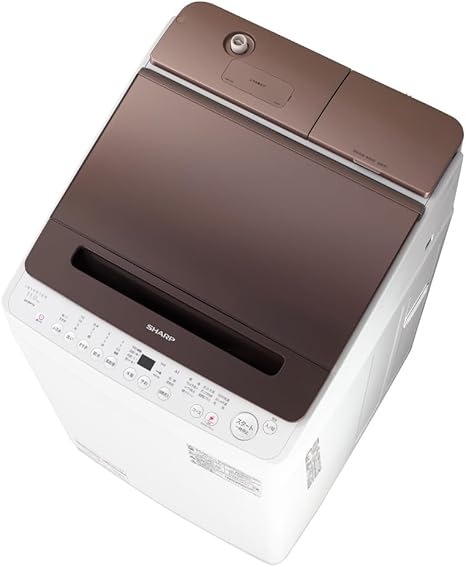 シャープ タテ型 全自動洗濯機 洗濯11kg 幅55.5cm ダイヤカット 穴なし槽 ES-SW11J-T ダークブラウン
