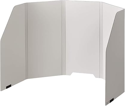 キングジム デスク用 パーソナルパーティション 折りたたみタイプ ライトグレー 8020-LG