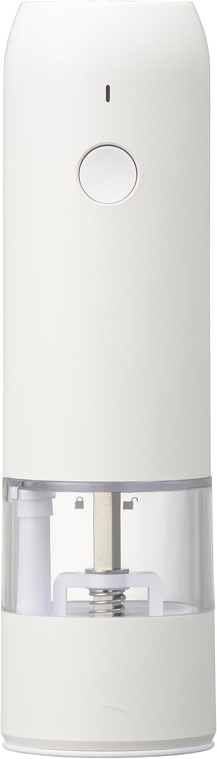 オーム電機 電動ミル ソルトミル ペッパーミル 塩 胡椒 おしゃれ USB充電式 電動スパイスグラインダー ホワイト COK-PSM003-W 08-1499 OHM