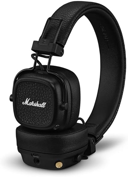 Marshall ワイヤレスオンイヤーヘッドホン Major V ブラック Bluetooth / 連続再生100時間 / Qi充電対応/通話対応 【国内正規品】