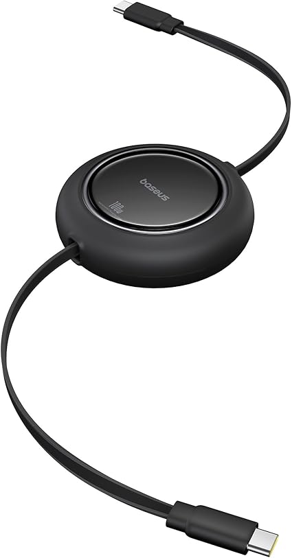 "VGP 2025 Award" Baseus Charging Cable, Retractable USB-C Cable, Fast Charging, 100W, 5A, PD Compatible, Tangle-Free, Compact, Compatible with iPhone 16/15, Galaxy iPad Pro, MacBook Pro, Free2Draw 5.9