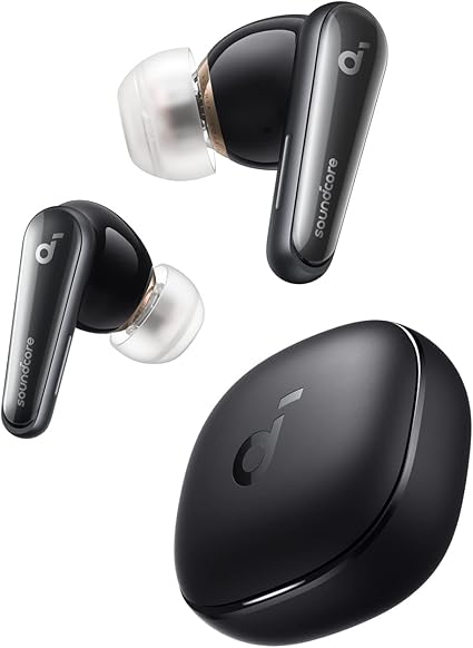 Anker Soundcore Liberty 4(Bluetooth 5.3)【完全ワイヤレスイヤホン/ウルトラノイズキャンセリング 2.0 / 3Dオーディオ / ワイヤレス充電/マルチポイント接続/外音取り込み / 最大28時間再生 / ハイレゾ / IPX4防水規格 / ヘルスモニタリング/PSE技術基準適合】ミッドナイトブラック