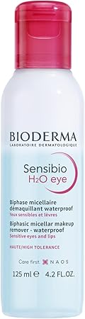 【正規品】ビオデルマ (Bioderma) サンシビオ エイチツーオー アイ 125mL 敏感肌用 ポイントメイク用クレンジング(ウォータープルーフメイク対応 無香料 無着色 エチルアルコール無添加)