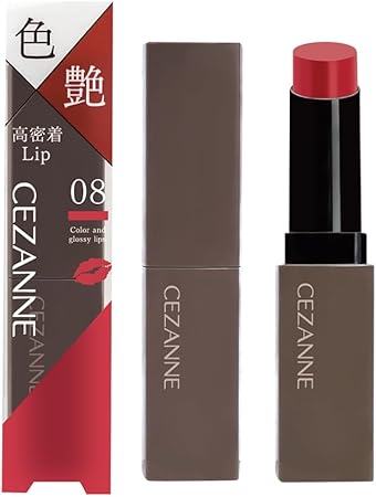 セザンヌ リップカラーシールド08 チェリーレッド 3.7g ジェル膜リップ 美発色 落ちにくい