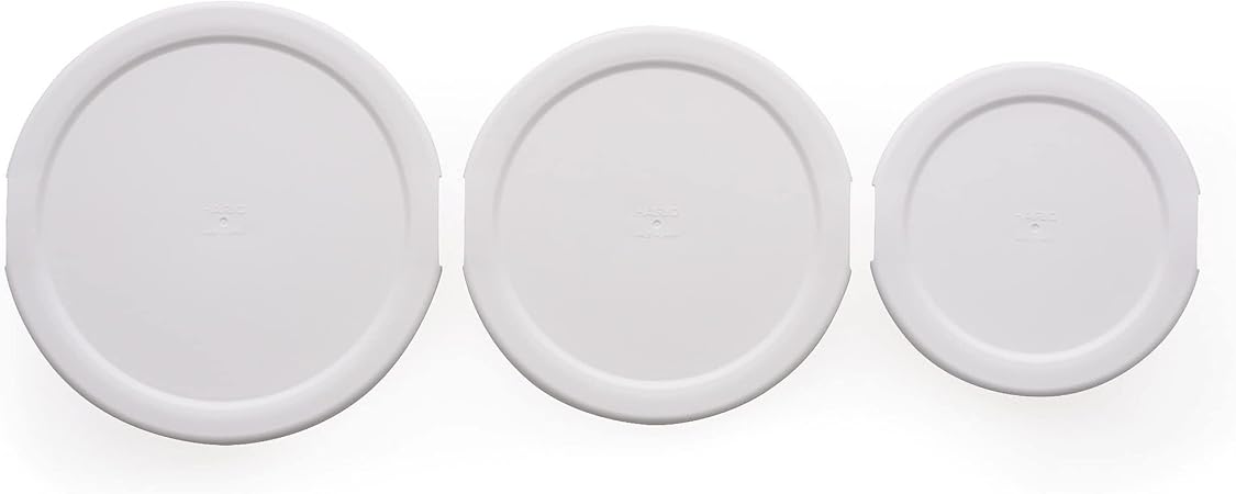 ハリオ(Hario) 蓋 蓋のみ 水切り 水切りフタ 耐熱ガラス製ボウル用レンジフタ3枚セット 白