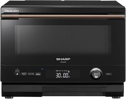 シャープ ウォーターオーブンヘルシオ AX-UA30-B ブラック 幅470×奥行390×高さ340 mm