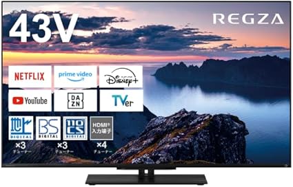 REGZA 43インチ 液晶 43Z670N スマートテレビ Dolby Atmos対応 2024年モデル