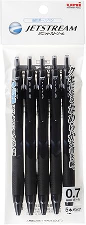 三菱鉛筆 油性ボールペン ジェットストリーム 5本 0.7 黒 書きやすい SXN150075P.24