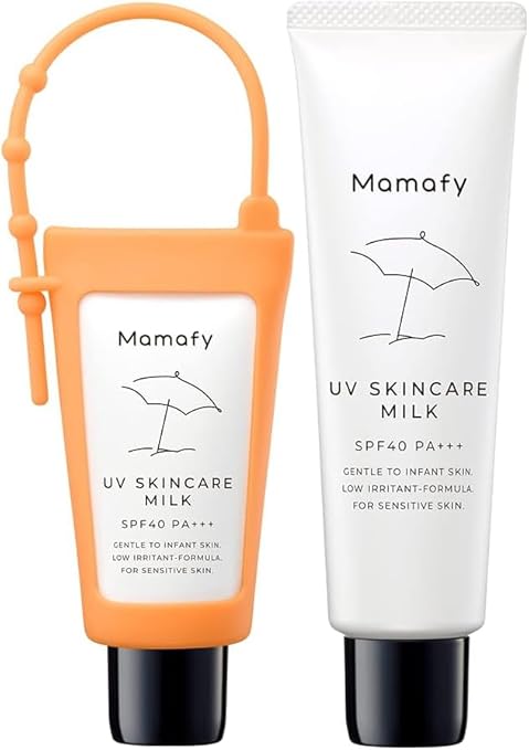 Mamafy (ママフィ) UV スキンケアミルク 2個セット (SPF40 PA+++ 30g & 60g) 日焼け止め 低刺激性 (のびが良い/白くならない) 全身 赤ちゃん用 持ち運び (ウォータープルーフ/せっけんで落とせる/紫外線吸収剤不使用/無添加)