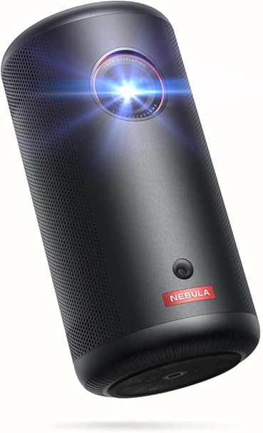 Anker Nebula Capsule 3 (小型 Google TV搭載 モバイル プロジェクター)【家庭用 フルHD Netflix対応 200 ANSI ルーメン 最大120インチ 大画面 天井投影 8W スピーカー 自動台形補正 オートフォーカス バッテリー内蔵 ホームシアター ホームプロジェクター 持ち運び アンカー ネビュラ カプセル 3】
